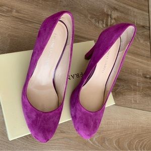 Franco Sarto Raspberry Suede Cicero Platform Pump